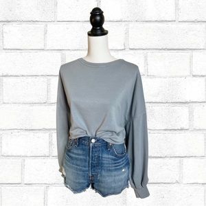 Cotton On Muted Sky Blue Slouchy Relaxed Fit Crewneck Sweater